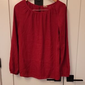 LOFT Rich Red Blouse